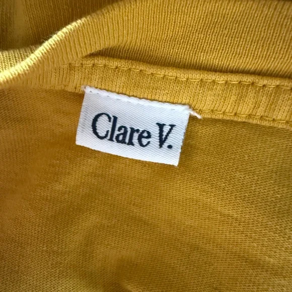 Clare V OUI Yellow Pink Short Sleeve Tee Retro Style- worn once! Perfect - Picture 6 of 6